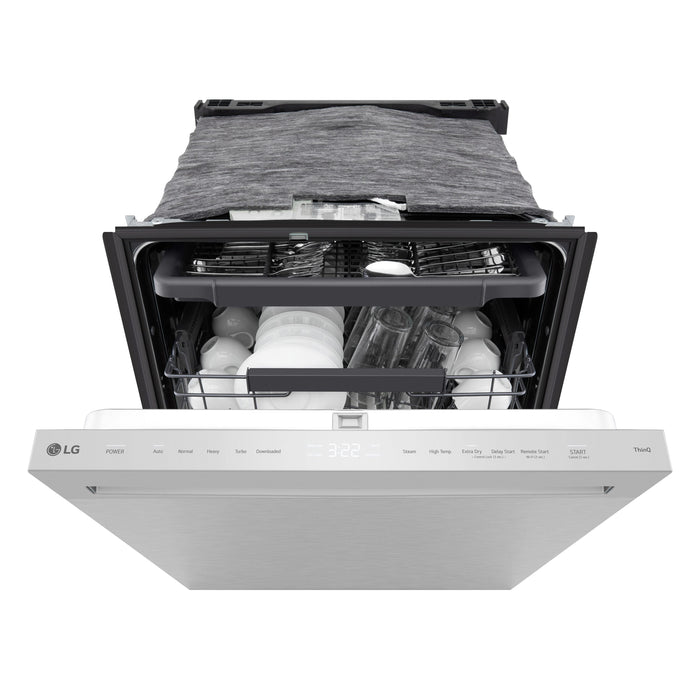 LG FlushFit™ 23.75” 46 dB Top Control Dishwasher with Third Rack – Stainless Steel - LDNPQ445S