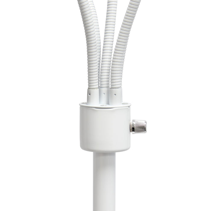 Simple Designs 67\" Contemporary Multi-Head Medusa 5-Light Adjustable Gooseneck Floor Lamp - Pink, White and Grey