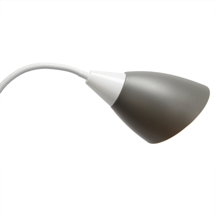 Simple Designs 67\" Contemporary Multi-Head Medusa 5-Light Adjustable Gooseneck Floor Lamp - Pink, White and Grey