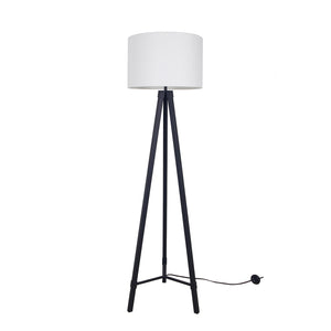 Frosted Black Metal Tripod Floor Lamp