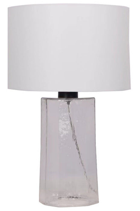 Kort & Co. Clara 24\" Clear Antique Brass Glass Table Lamp