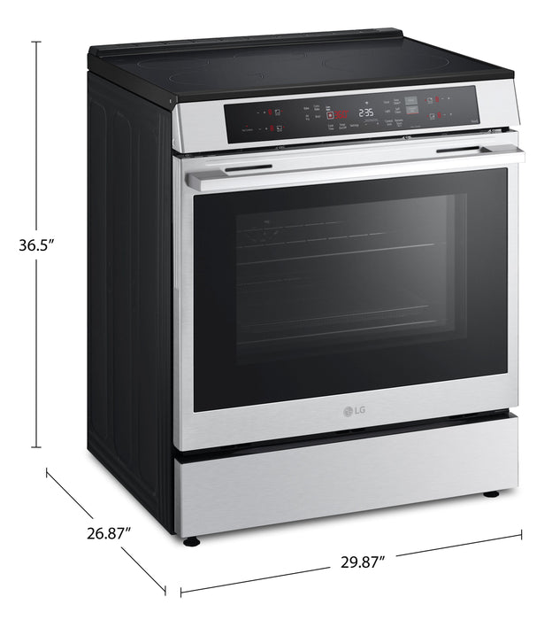LG 30\" 6.3 Cu. Ft. Induction Range with Air Fry - PrintProof Stainless Steel - LSIL6332XE 