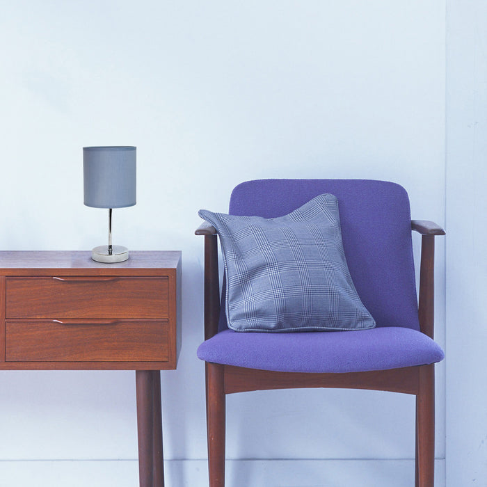 Simple Designs Chrome Mini Basic Table Lamp - Blue