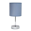 Simple Designs Chrome Mini Basic Table Lamp - Blue