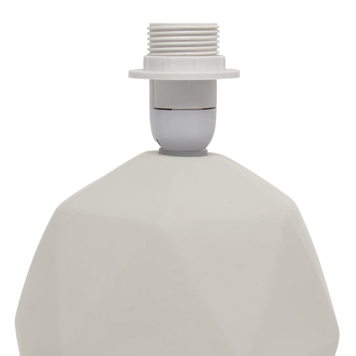 Simple Designs Geometric Concrete Lamp - White