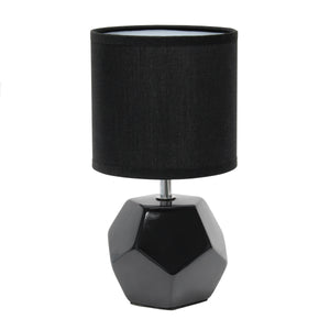 Simple Designs Round Prism Mini Table Lamp - Black