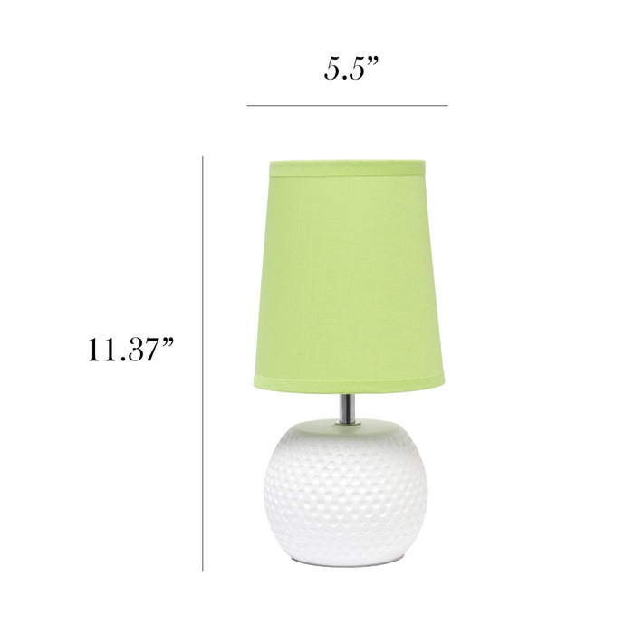Simple Designs Studded Texture Ceramic Table Lamp - Green