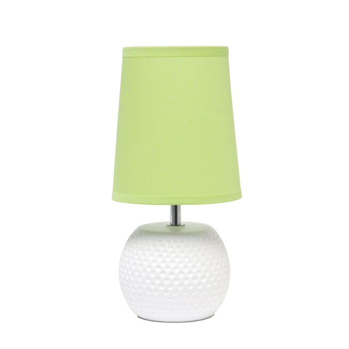 Simple Designs Studded Texture Ceramic Table Lamp - Green