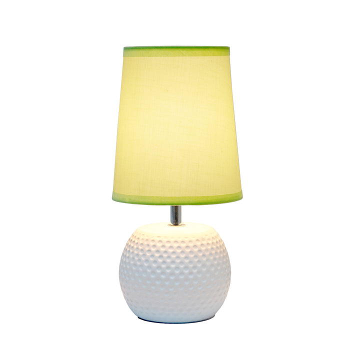 Simple Designs Studded Texture Ceramic Table Lamp - Green