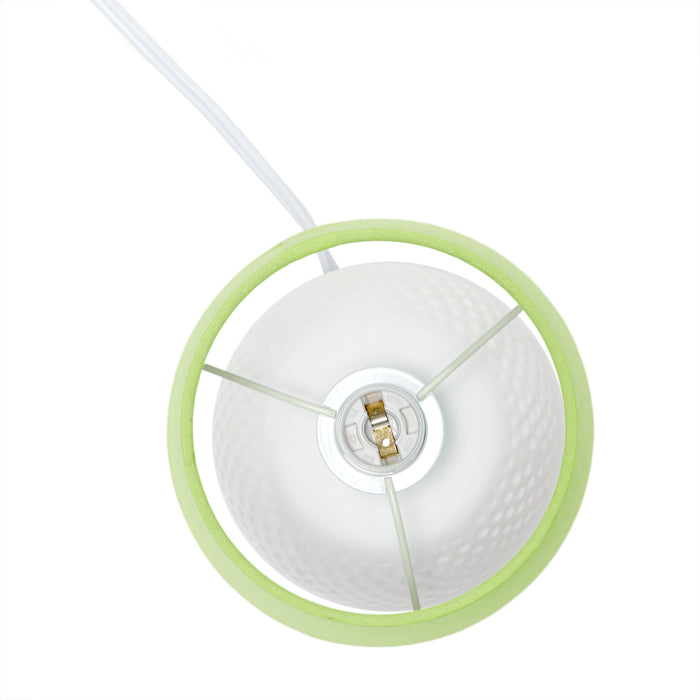 Simple Designs Studded Texture Ceramic Table Lamp - Green