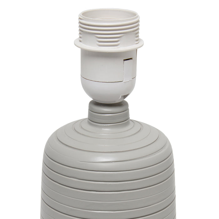 Simple Designs Textured Linear Ceramic Table Lamp - Taupe