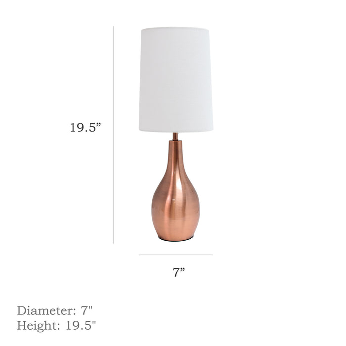 Simple Designs Tear Drop Table Lamp - Rose Gold