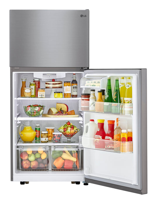 LG 30\" 20 Cu. Ft. Top-Mount Refrigerator – Platinum Silver - LTCS20020V 