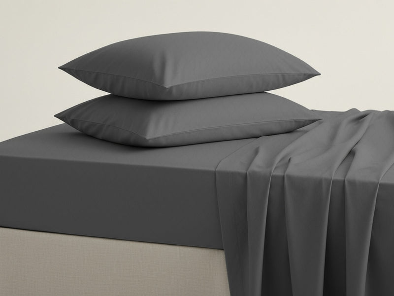 LUSOME Temperature Regulating 4-piece Cotton Split King Sheet Set – Smoked Pearl 