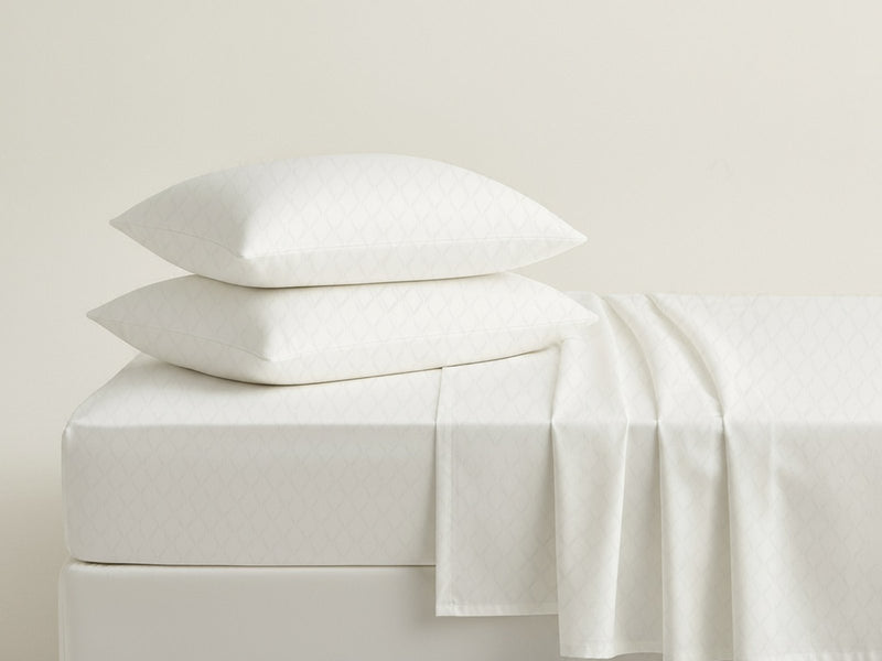 LUSOME Temperature Regulating 4-piece Cotton King Sheet Set – White