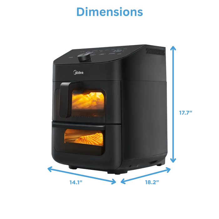 Midea 8-In-1 11-Qt Two-Zone Air Fryer Oven - MAD111D8APKW 