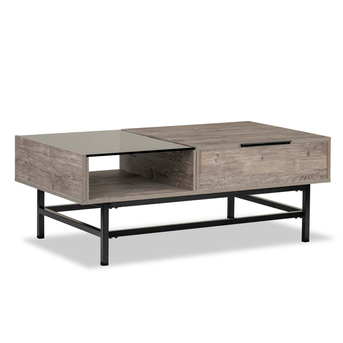 Matthew 48\" Lift-Top Coffee Table with Storage - Multicolour
