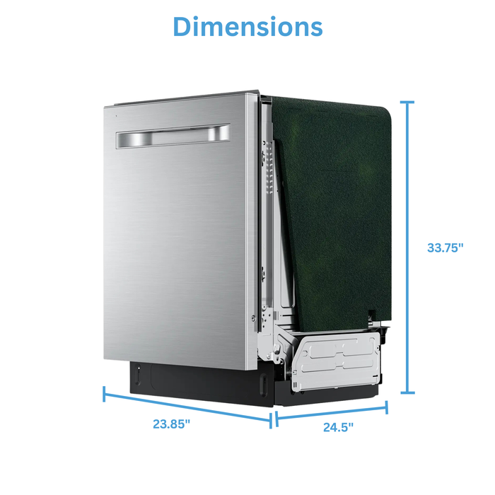 Midea 24\" Top Control Dishwasher with STRAWash™ - Stainless Steel - MDT24P6CST