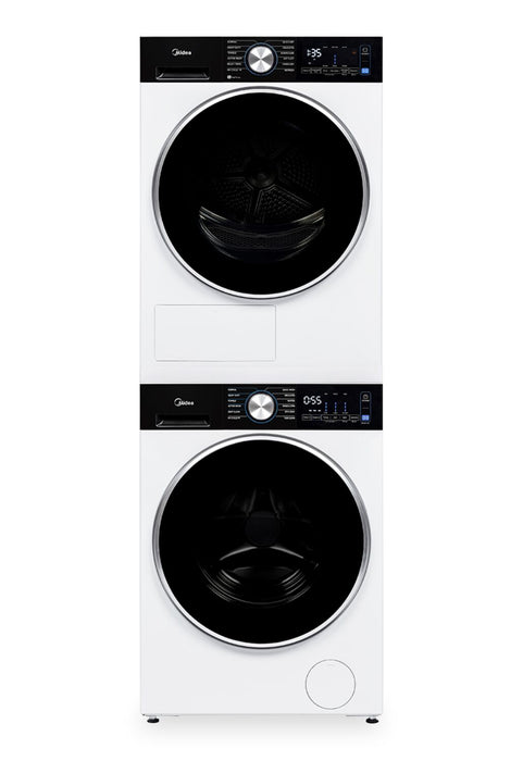 Midea 3.1 Cu. Ft. Front Load Compact Washer and 4.4 Cu Ft. Electric Dryer - White