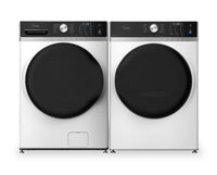 Midea 5.2 Cu. Ft. Front Load Washer and 8.0 Cu. Ft. Tumble Dryer with Steam Care – White 