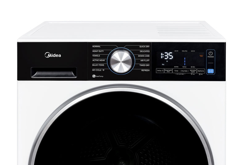 Midea 4.4 Cu Ft. Compact Heat Pump Dryer with Wrinkle Care – White - MLHE31S2BBW