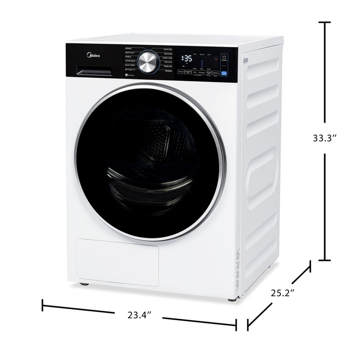 Midea 4.4 Cu Ft. Compact Heat Pump Dryer with Wrinkle Care – White - MLHE31S2BBW