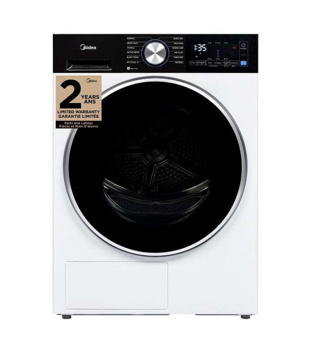 Midea 4.4 Cu Ft. Compact Heat Pump Dryer with Wrinkle Care – White - MLHE31S2BBW