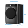 Midea 5.2 Cu. Ft. Front Load Washer with Steam Care and 8.0 Cu. Ft. Tumble Dryer - Grey | Laveuse à chargement frontal de 5,2 pi3 avec Steam Care et sécheuse de 8,0 pi3 avec culbutage de Midea - Gris | MIFL52GG
