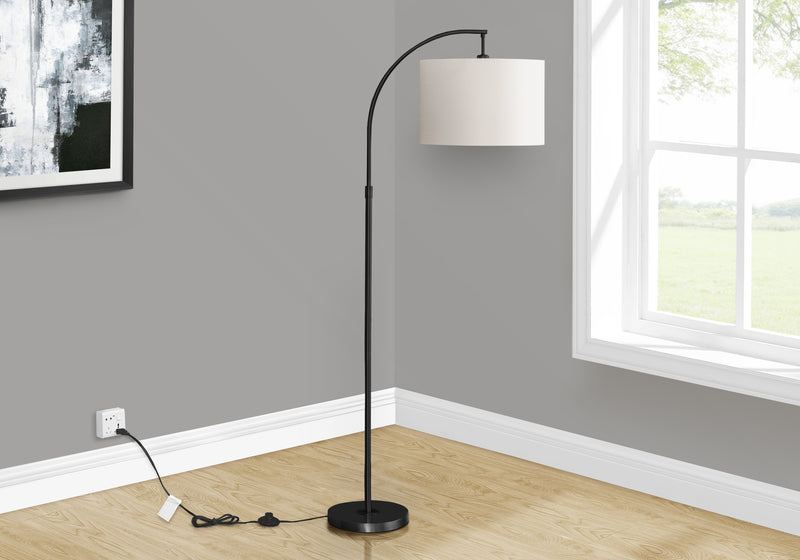 65\" Black Metal Arc Floor Lamp