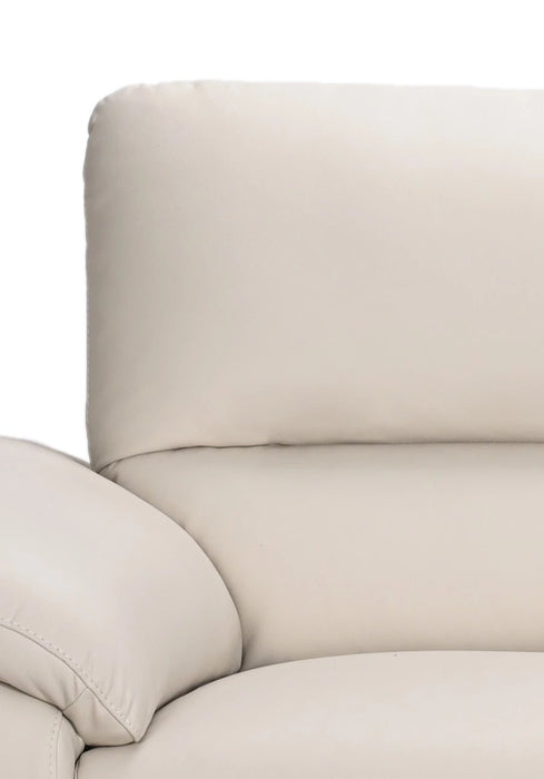 Mystic 65.7” Contemporary Genuine Leather Loveseat - Frost