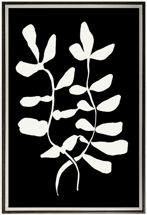Abstract Leaf II Framed Linen Finish - 33\" x 49\" 