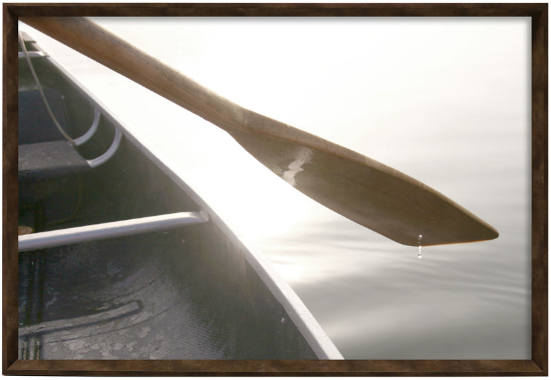 Boats Paddle Framed Linen Finish - 25\" x 37\"