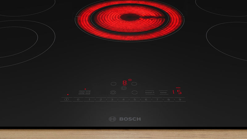 Bosch 800 Series 30\" Electric Cooktop – Black - NET8062UC
