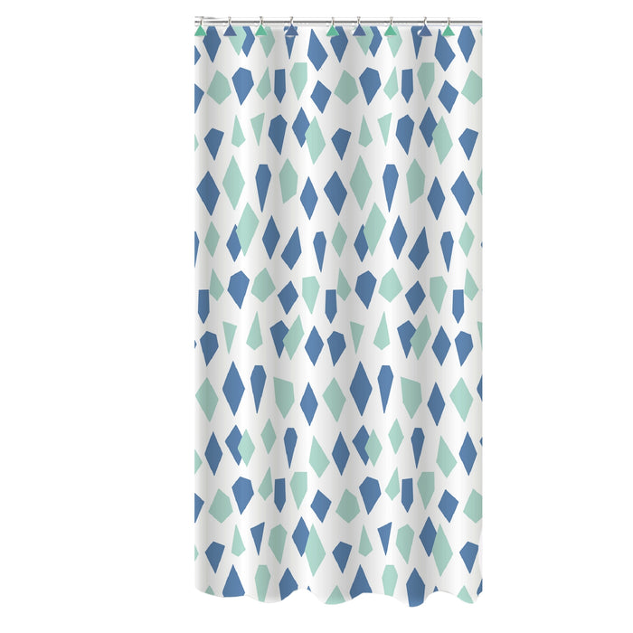 Peva Shower Curtain With 12 Polyresin Hooks Diamond