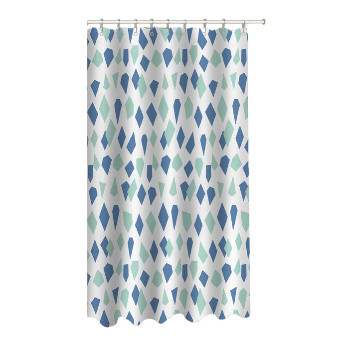 14 Pc Hamper Peva S. Curtain 12 R Hooks Diamond Bath Accessories