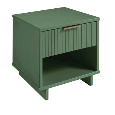 Manhattan Comfort Granville Modern Nightstand with Full Extension Drawer - Sage Green | Table de nuit moderne Granville de Manhattan Comfort avec 1 tiroir à extension complète - vert sauge