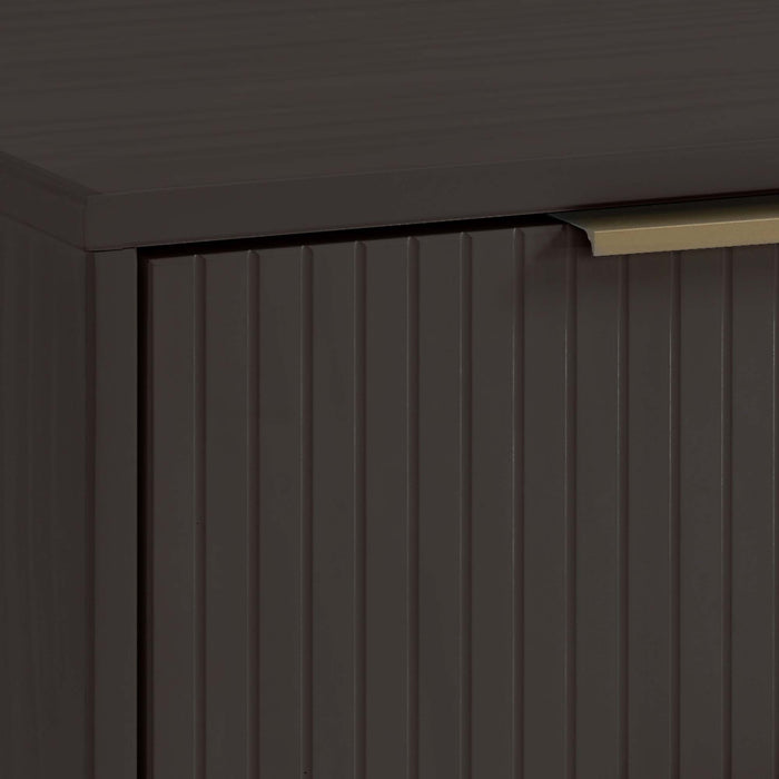 Manhattan Comfort Granville Modern Nightstand with 2 Full Extension Drawers - Black