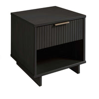 Manhattan Comfort Granville Modern Nightstand with 2 Full Extension Drawers - Black