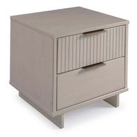 Manhattan Comfort Granville Modern Nightstand with Full Extension Drawer - Dark Grey