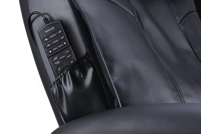 Remedy 48.4\" Faux Leather Reclining Massage Chair - Black