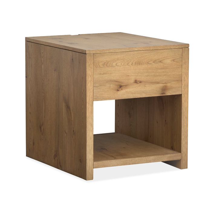 Orsman 22\" End Table with Storage - Rustic Caramel