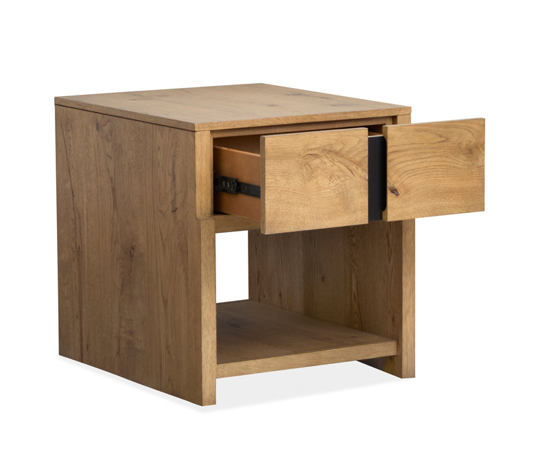 Orsman 22\" End Table with Storage - Rustic Caramel