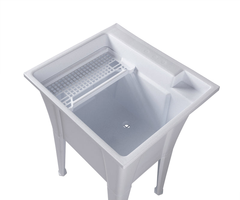 Palary Laundry Tub Accent Cabinet - White