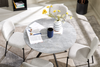 Luka Dining Chair with Boucle Fabric, Metal - Beige  | Chaise de salle à manger Luka en tissu bouclé et en métal - beige