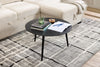 Viola 29.5" Modern Round Top Coffee Table – Black Ash  | Table à café moderne Viola de 29,5 po avec dessus rond - frêne noir