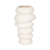 12” Ceramic Hand Scribed Cairn Vase – Ivory  | Vase à motifs gravés à la main de 12 po en céramique d'apparence cairn - ivoire
