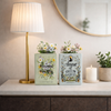 8.25” Set of 2 Ceramic Spring Book Vase – Green  | Ensemble de 2 vases Spring de 8,25 po en céramique en forme de livre - vert