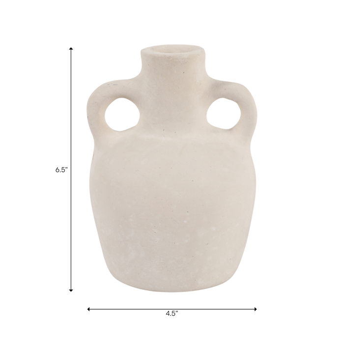6.5” Contemporary Boho Bud Vase – Ivory 
