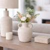 6.5” Contemporary Boho Bud Vase – Ivory  | Vase à fleurs contemporain Boho de 6,5 po en céramique - ivoire