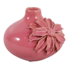 4.75” Ceramic Dahlia Short Bud Vase – Pink  | Vase à fleurs courtes Dahlia de 4,75 po en céramique - rose
